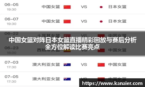 中国女篮对阵日本女篮直播精彩回放与赛后分析全方位解读比赛亮点