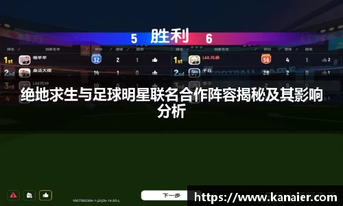 绝地求生与足球明星联名合作阵容揭秘及其影响分析